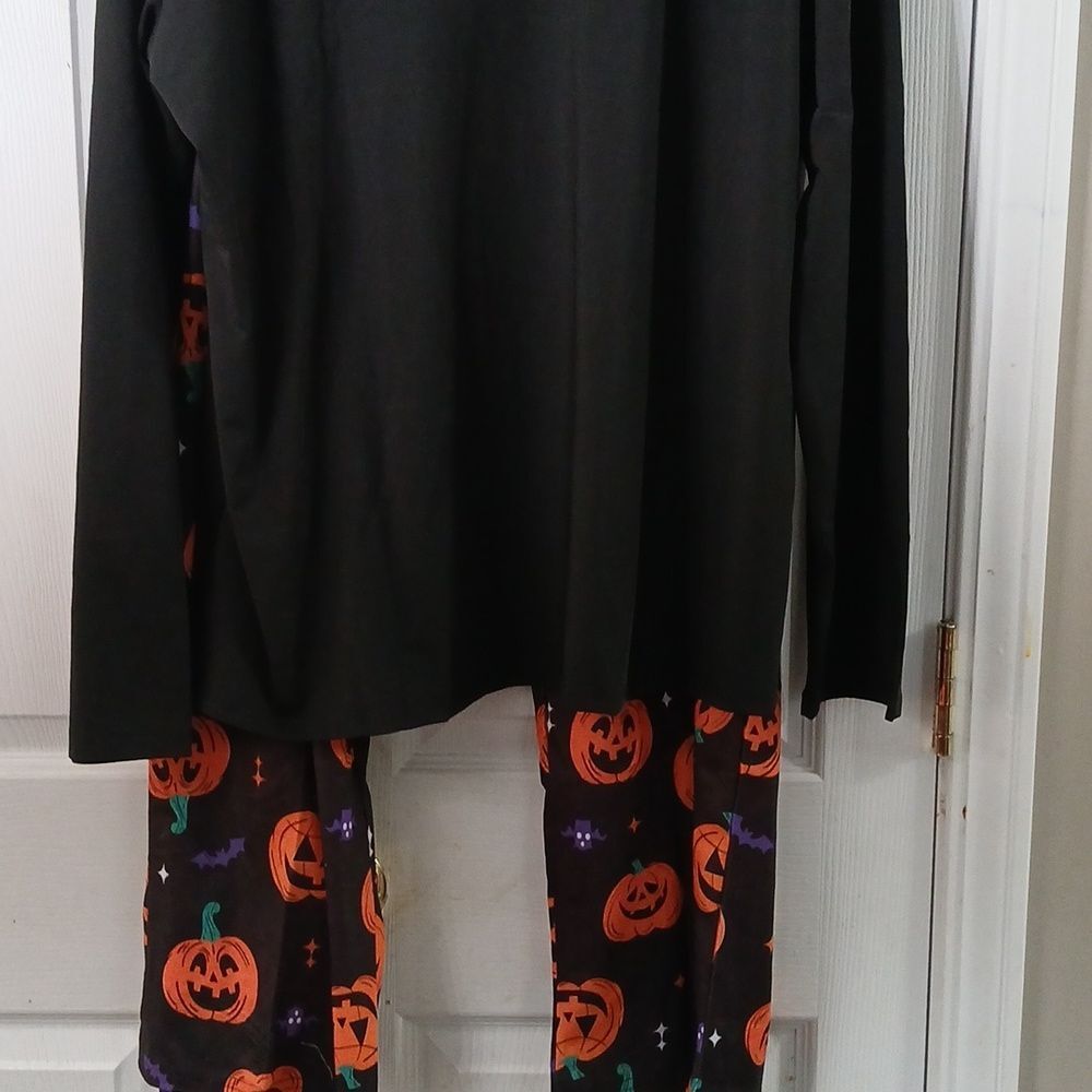 Halloween Pumpkin Pajama Set Jack o Lantern Print Sz XXL NIP - Picture 7 of 12